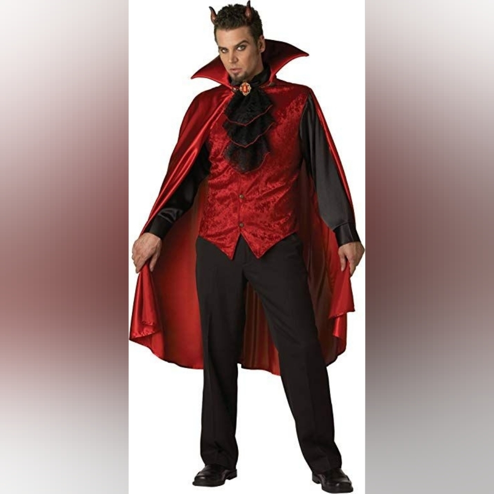 In Character Red Vampire Costume with Cape